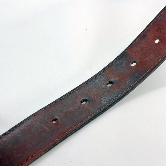 Vintage Levi's brown leather belt with brass buckle, 39" Unisex - Picture 5 of 6